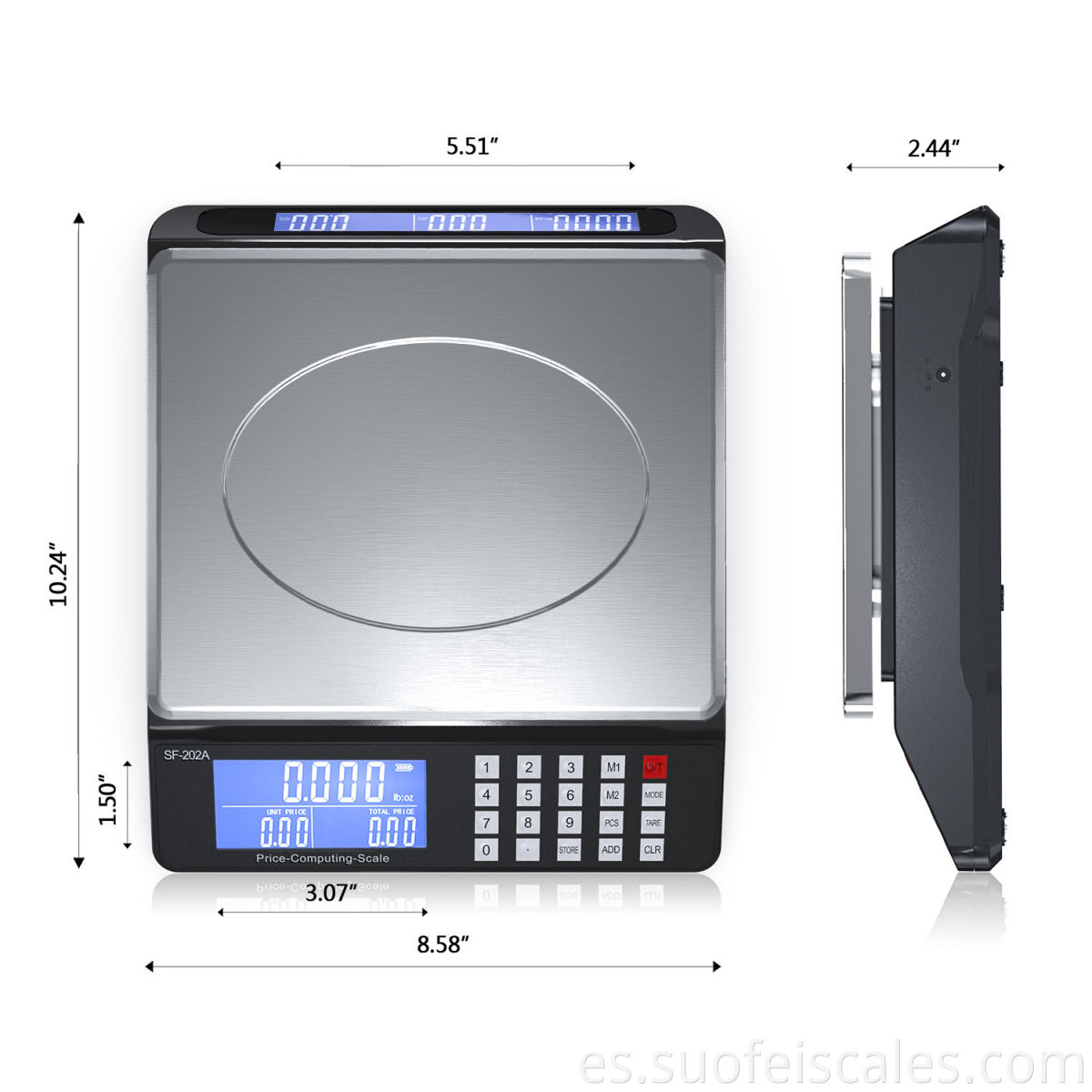 SF-202A 30 kg Suofei Serie Digital Balanza Escalas de computación de precios electrónicos con pantalla LCD